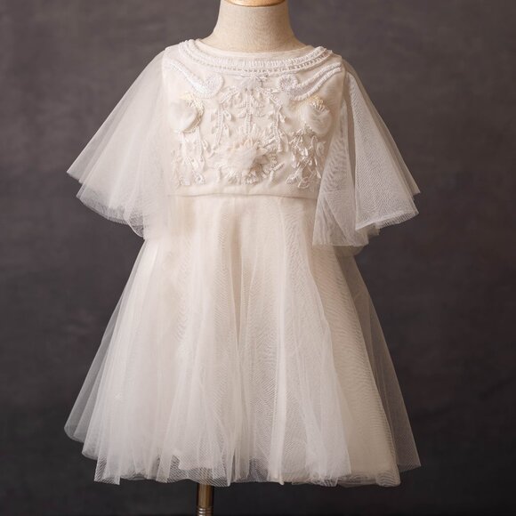 Tutu Du Monde boho style white dress, flutter sleeves - Picture 1 of 2